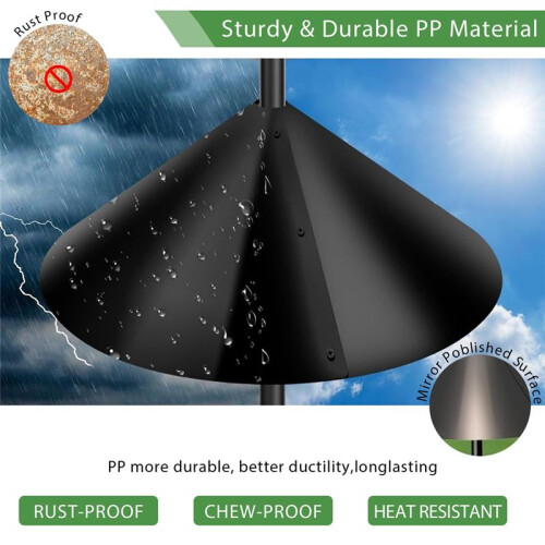 Squirrel Baffle for Bird Feeder Pole,16inch Squirrel Guard Stopper for Outside Shepherd Hook,for Bird Feeder Pole 2