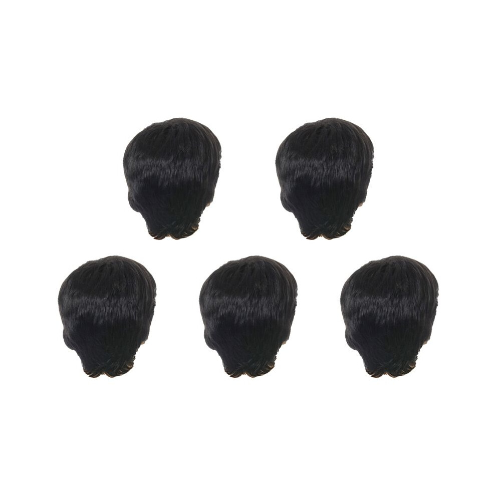 Unisex Black 5X Fashion Wig Short Male Straight Synthetic Wig For Men Hair Fleeciness Realistic Natural Toupee Wigs