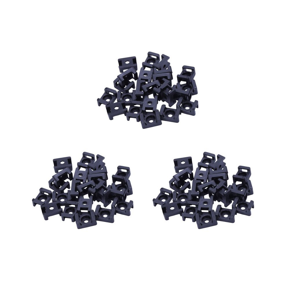 Screw Bracket Mount Saddles Bases Cable Tie Bracket 23Mmx16mm 90 Units Black 4711414586344