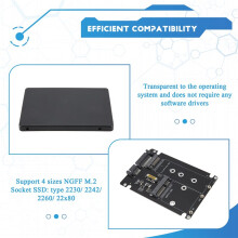 2 em 1 Combine M.2 NGFF Chave B e MSATA SSD para Adaptador SATA3 2.5 com Caixa de Plástico SSD