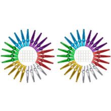 48 Pack Metall Kazoos mit 48 Stück Kazoo Flöten Membranen 6 Farben, Guter Begleiter für Ukulele, Violine, Gitarre, Klavier