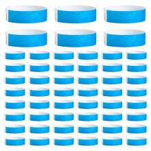 1000 Peças Pulseiras de Papel de Néon para Eventos Pulseiras Coloridas Pulseiras de Papel à Prova D'água para Clubes (Azul)