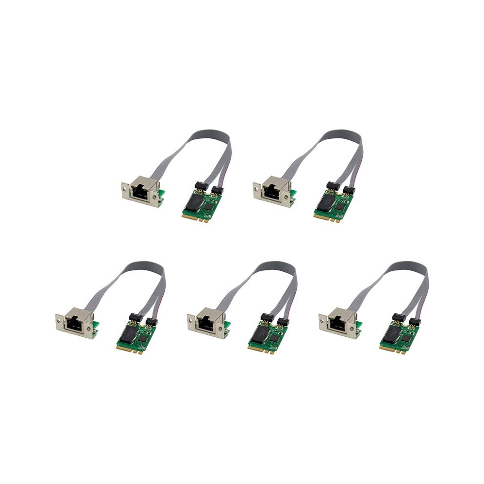5X Pcie Network Card M.2 A+E To Rtl8111f Gigabit Ethernet Card Single Port Rj45 Ethernet Network Card 4713405037095