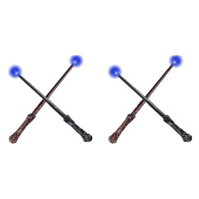 4 Pcs Light Wizard Wands Sound Illuminating Toy Wand for Kids Girls Boys Party Costume Cosplay Accessory Brown Black
