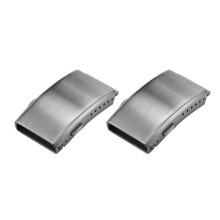 2X Watch Buckle Fold Safety Milled Clasp Replacement Stainless Steel Watchband Clasp , 20mm