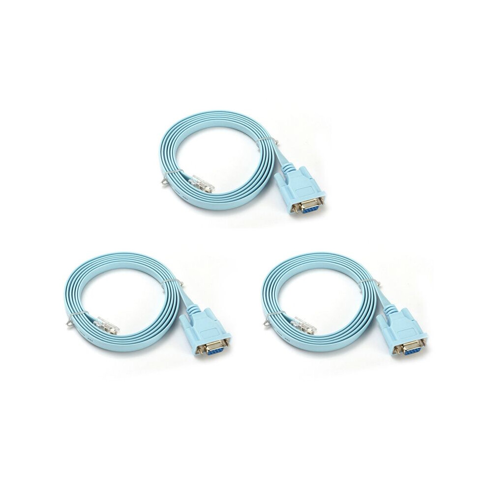 3X Usb Console Cable Rj45 Cat5 Ethernet To Rs232 Db9 Com Port Serial Female Rollover Routers Network Adapter Cable 1.8M 4712271196493