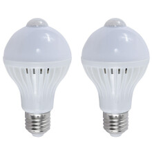 2X Motion Sensor Bulb Human Body Infrared Induction LED Light Bulbs Automatically Activated Light for Porches (5W)