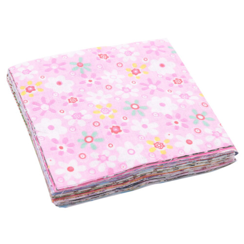 Fabric Patchwork  Cotton Material Batiks Mixed Squares Bundle, 10 x 10cm, 100-Pack 1
