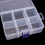 2X 6 Removable Plastic Storage Box Jewelry/Earring/Tools Container Organizer 8