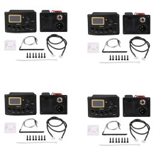 4X Acoustic Guitar Pickup Tuner 5-Band Eq Equalizer Acoustic Guitar Preamp Piezo Pre-Amp Amplifier System