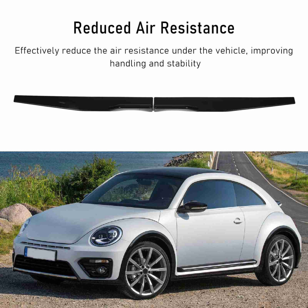 860Mm Side Skirt Lip Glossy Pair Black 7293282779587
