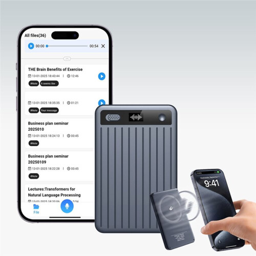 AI Dual Mode Recorder Chatgpt AI Card Recorder Speech Text Conference Recorder Suitable for Learning Work 2