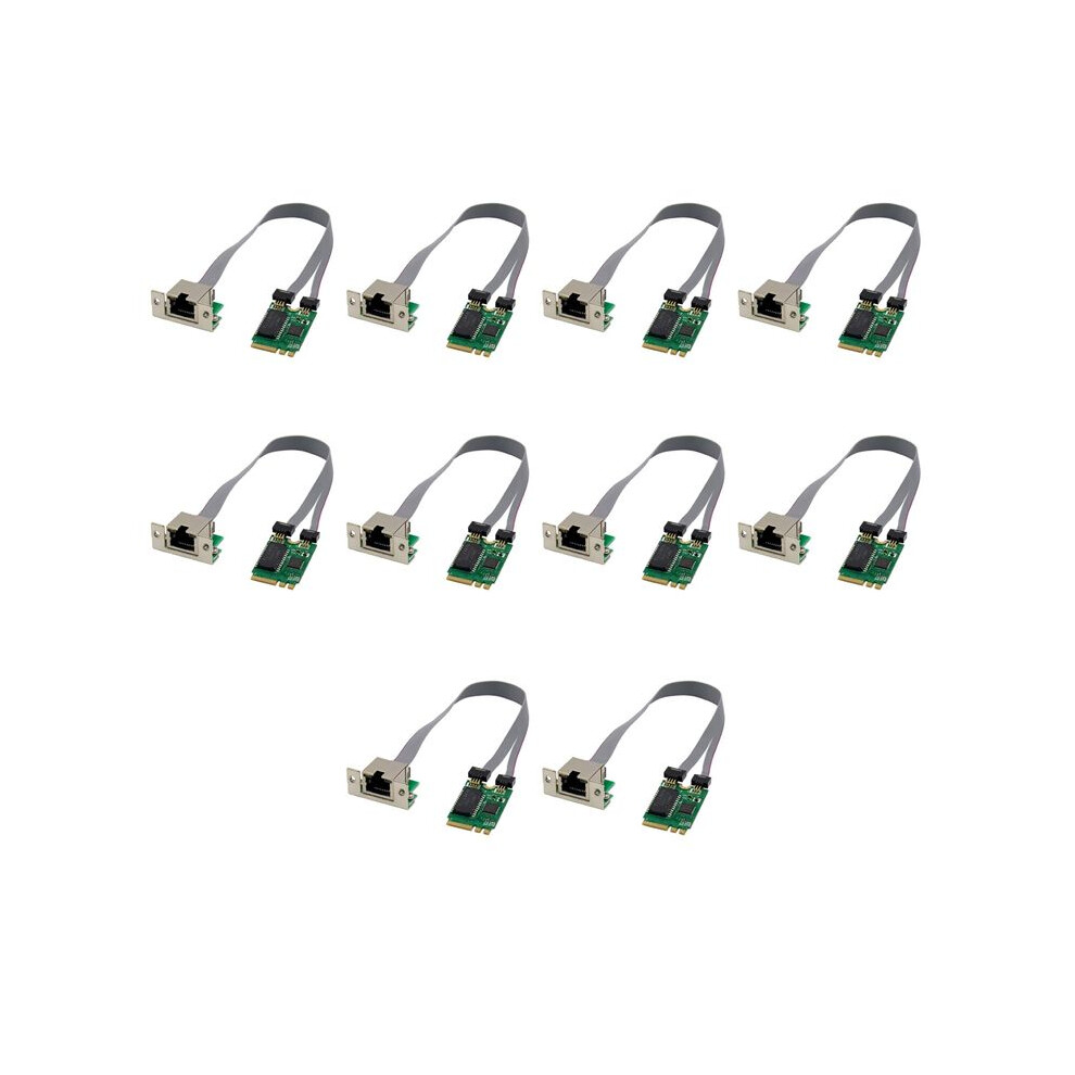 10X Pcie Network Card M.2 A+E To Rtl8111f Gigabit Ethernet Card Single Port Rj45 Ethernet Network Card 4711713519692