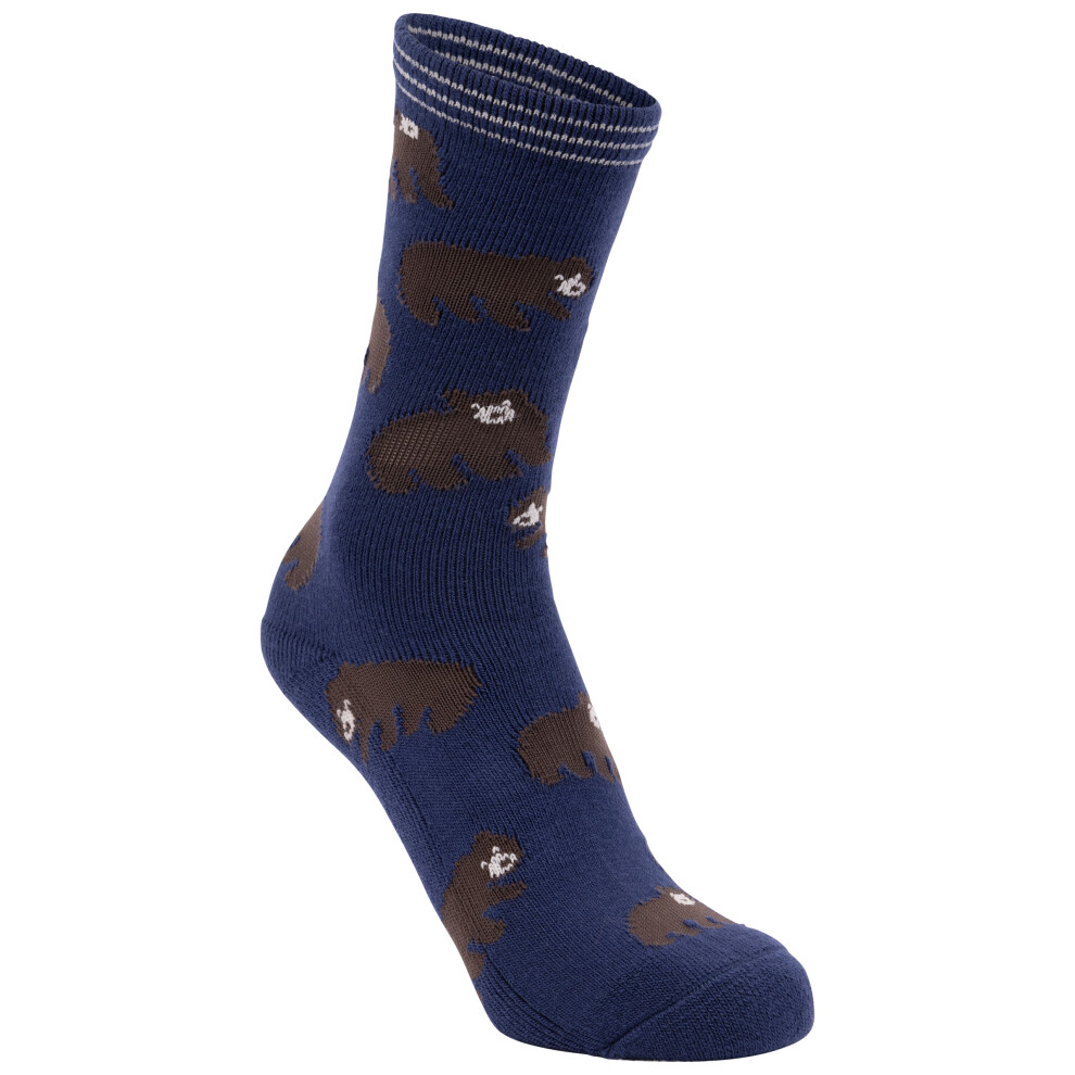 Trespass (9-12 Months, Navy) Girls Casual Mid Length Socks Wildlife