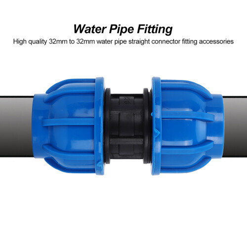 PE Plastic 32mm Straight Connector for Water Pipes 2