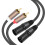 2RCA to 2xLR 3-Core XLR Cable Mixer Power Amplifier Active Speaker Microphone Audio Cable 3meter 2