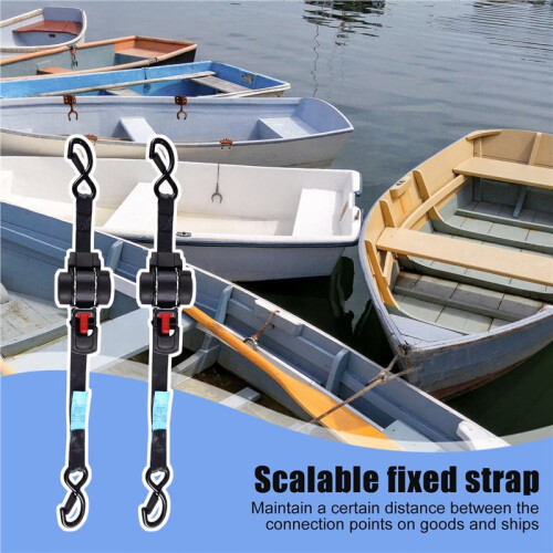 Retractable Auto Ratchet Straps ,Automatic Shrink Bundle Tape Transom Tie Downs for Boat, Motorcycles, Jet Ski 1
