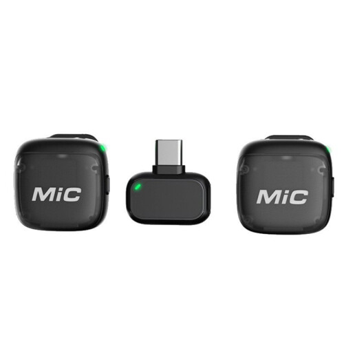 Microfono Lavalier Wireless, Cancellazione del Rumore AI, Display Digitale, Microfono da Giacca per Registrazione di Streaming e Vlog 2