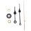 Clock Movement Mechanism Black Hour Minute Red Second Hand DIY Tools Set 8