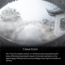 7.5MM F2.8II Ultra Wide Angle Fisheye Micro Single Lens A600 Suitable for E-Mount Lens, APS Format Lens,62.3x50.6mm