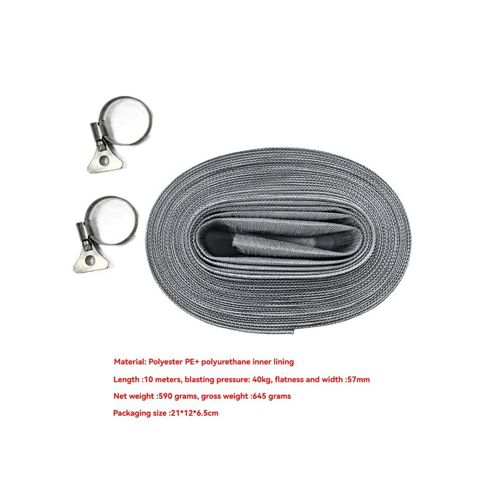 32.8 Ft Pool Backwash Hose For Sp9.500/Sp 16 17 22 Reinforced Lay Flat Water Discharge Pump Hoses With 2 Clamp 4713056144883