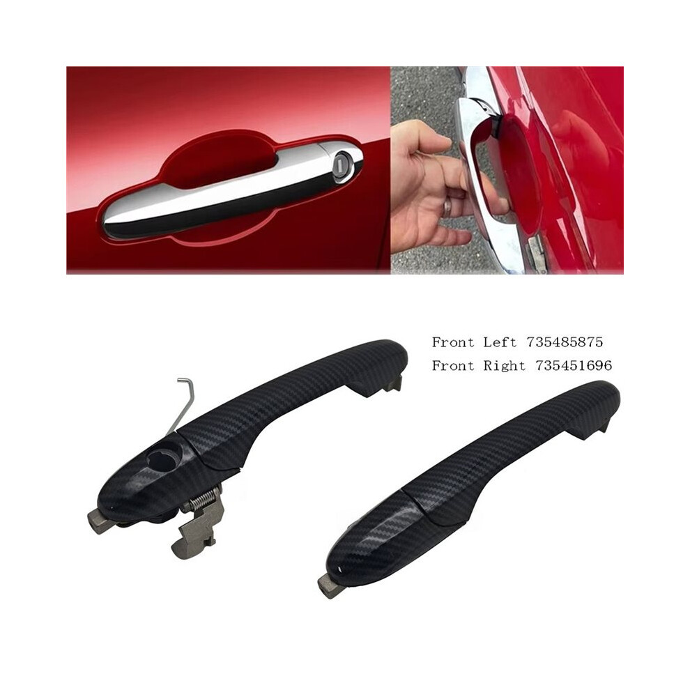 Front Left+Right Exterior Door Handles For 500 500C 2007-2020 735485875 735451696 4711598348202