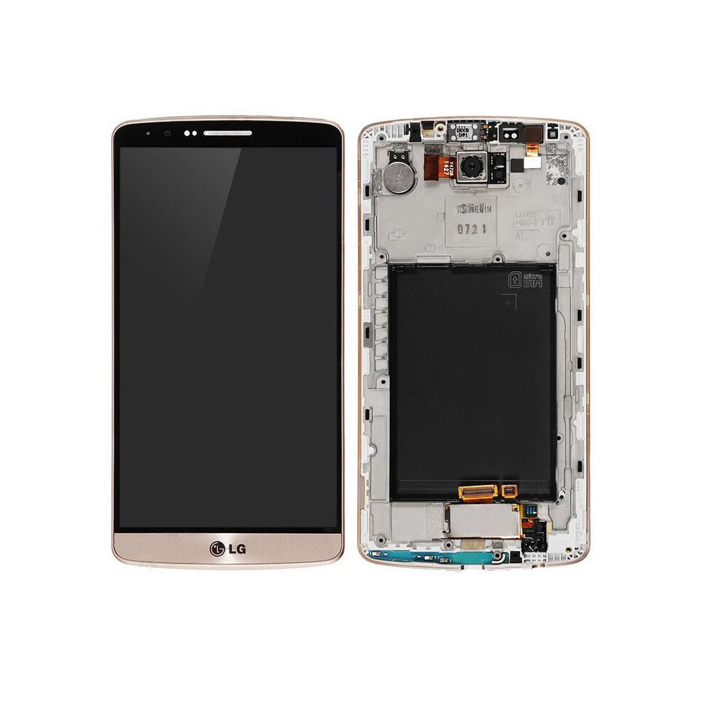 Coreparts Lg G3 D850 Lcd Screen And Digitizer With Front Frame Assembly Gold 5704174915041