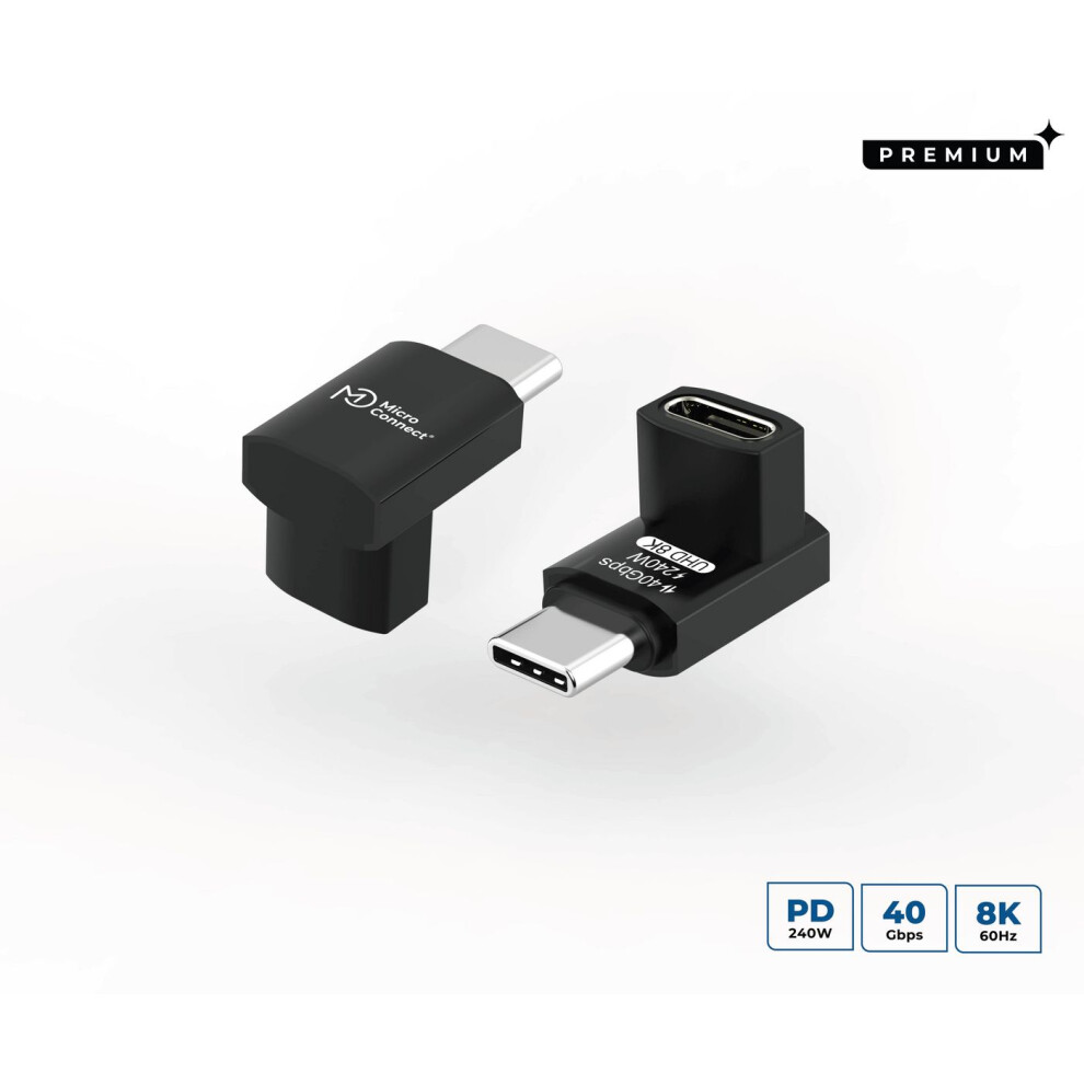 Microconnect Premium Usb4 3X2 Usb-C Angled Adapter 240W 40Gbps 5715063642818