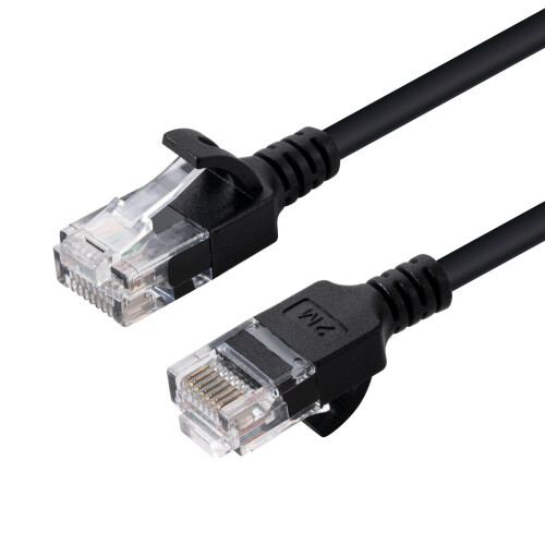 MicroConnect CAT6a U/UTP SLIM Network Cable 7.5m Black