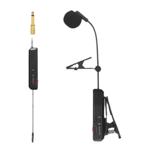 Wireless Saxophone Microphone System, Clip  Instrument Microphone for Saxophones 1 Microphone
