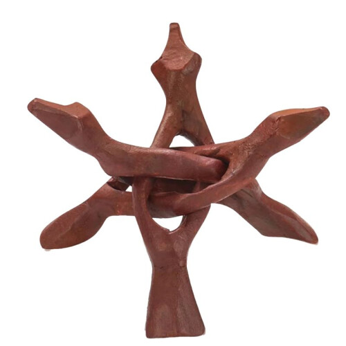 Wooden Sticks Bracket Tools Wooden Bracket Tripod Decorative Base Handmade Crafts Red