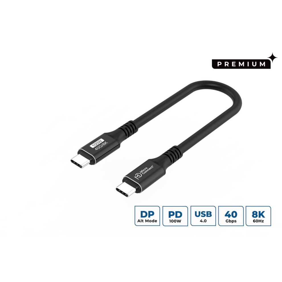 Microconnect Usb-C To Usb-C Cable 0.15M Premium 100W 40Gbps Usb4 Gen 3X2 5715328135574