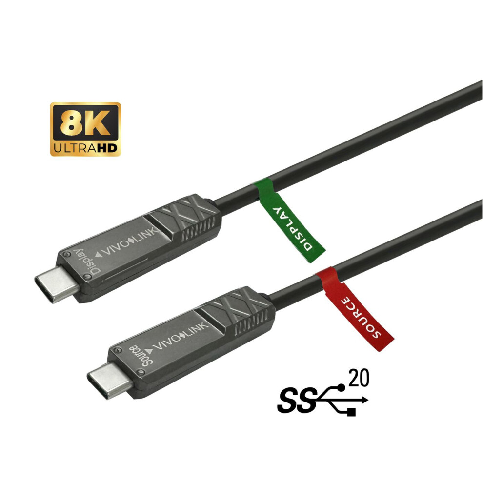 Vivolink Optic Usb-C To Usb-C Cable 10M For Av 5715063158180