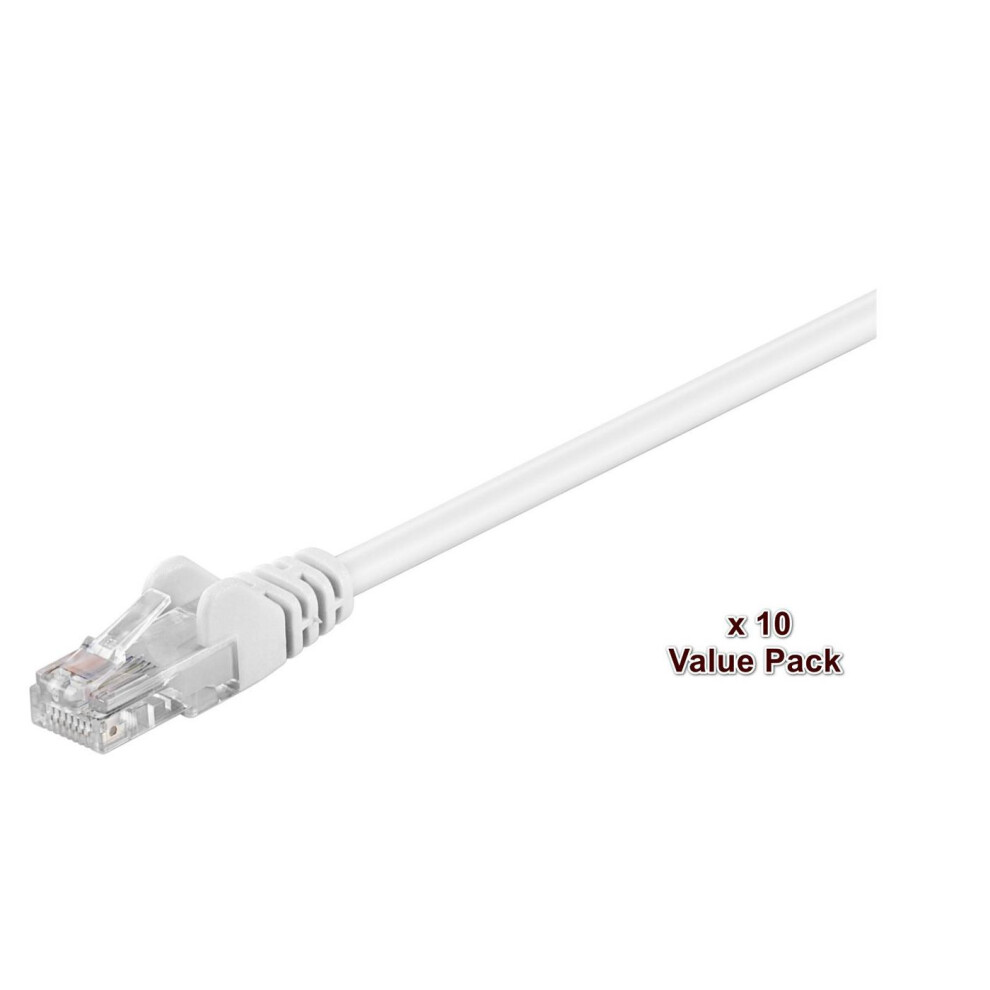 Microconnect Cat5e U/Utp Network Cable 0.5M Valuepack (10Pcs) White 5711783229902