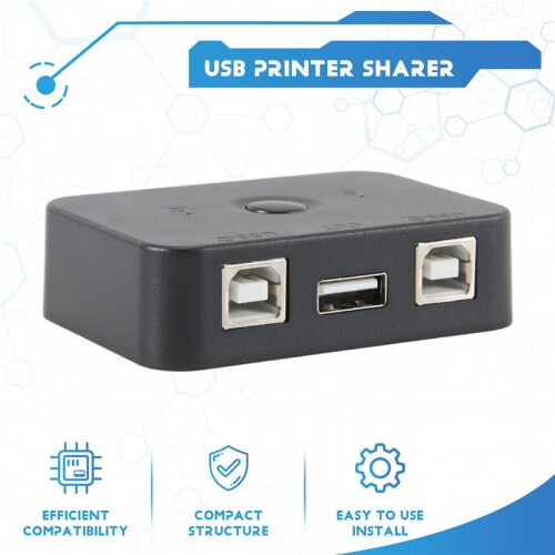 USB Printer Sharer Device 2  USB2.0 Selector Printer Sharing Peripheral for Printer USB Splitter Sharing Printer 1