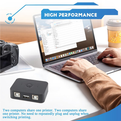 USB Printer Sharer Device 2  USB2.0 Selector Printer Sharing Peripheral for Printer USB Splitter Sharing Printer 2