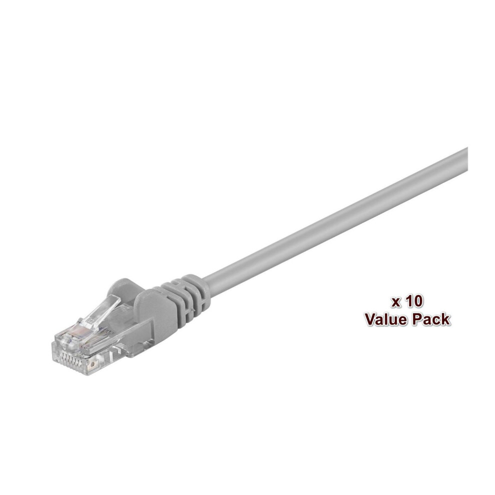 Microconnect Cat5e U/Utp Network Cable 1M Valuepack (10Pcs) Grey 5704327713821