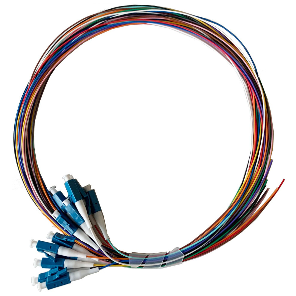 Lanview Pigtail Lc/Upc 9/125 Os2 0.9Mm 1.5Meters Lszh(Grade C) Tight Buffer 12 Colors 12Pcs/Pack 5715328119857