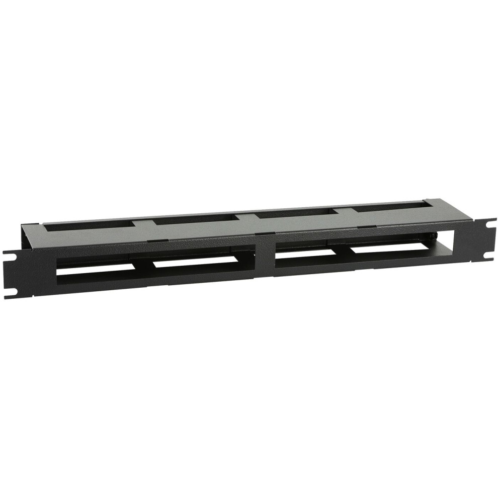Lanview By Logon 1U 19" R Type Cable Management Panel With Cover Black 5420016845108