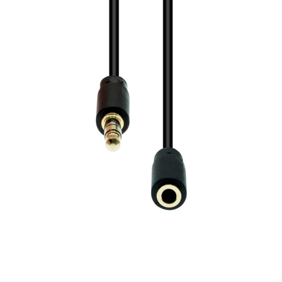 Proxtend Mini-Jack 4-Pin Slim Extension Cable 0.5M Black 5714590026719