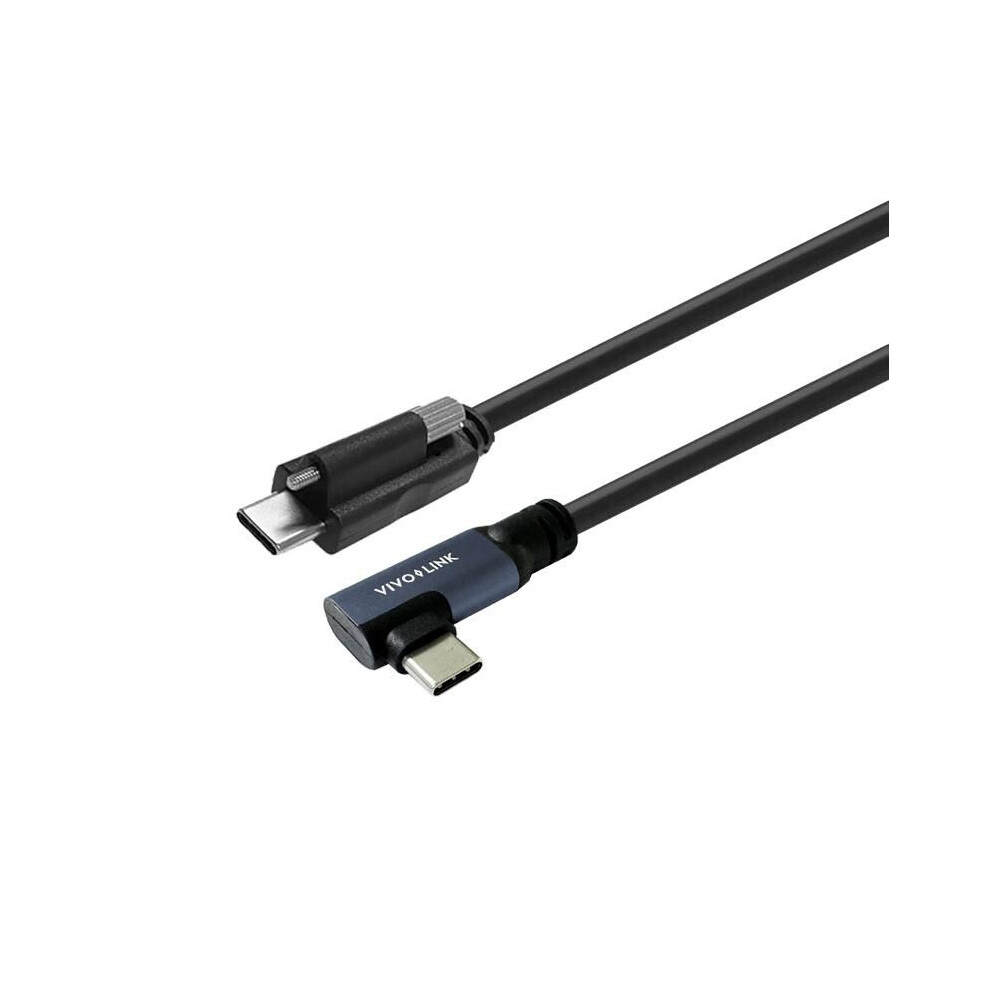 Vivolink Usb-C Screw To Usb-C Cable Angled 8M Supports 20 Gbps Data Minicoax For Professional Use 5715328210684