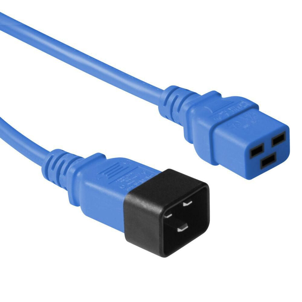 Microconnect Power Cable C20 To C19 3M Blue 5715063104422