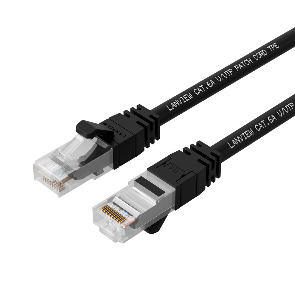 Lanview Network Cable Cat6a Utp 15M Lszh High-Flex Smartclick Black 5715063273586