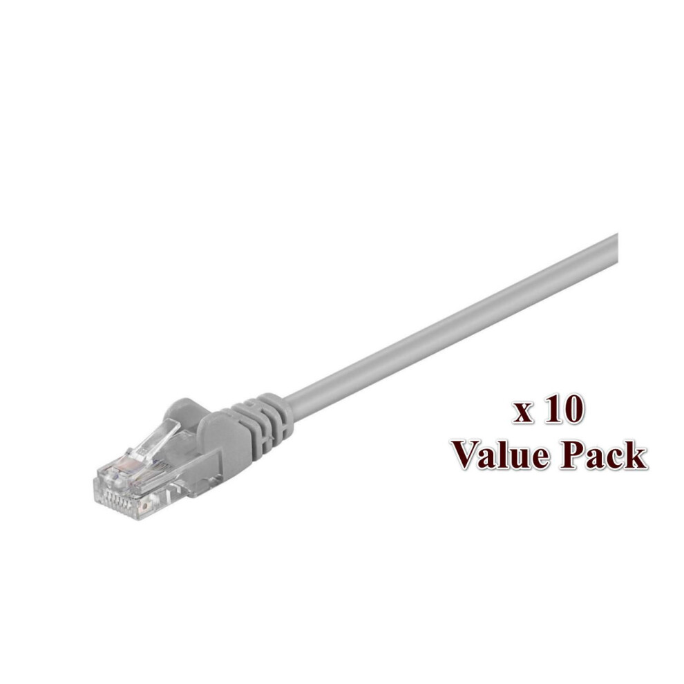 Microconnect Cat5e U/Utp Network Cable 5M Valuepack (10Pcs) Grey 5704327713791