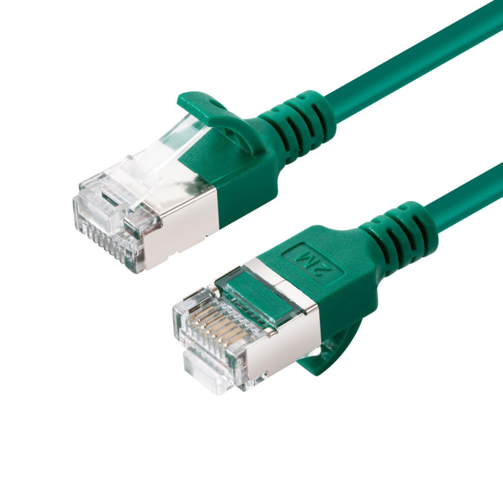 Microconnect Cat6a U-Ftp Slim Lszh 1M Network Cable Green 5715063027615