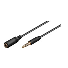 MicroConnect Headphone & Audio Extension Cable; 3.5 mm Minijack Male-Female 3 m