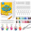 251 PCS Shrink Dink Keychain Kit Includes 20 Sheets Shrink Plastic Sheets, Hole Punch, Tassels, Lobster Clasps 1