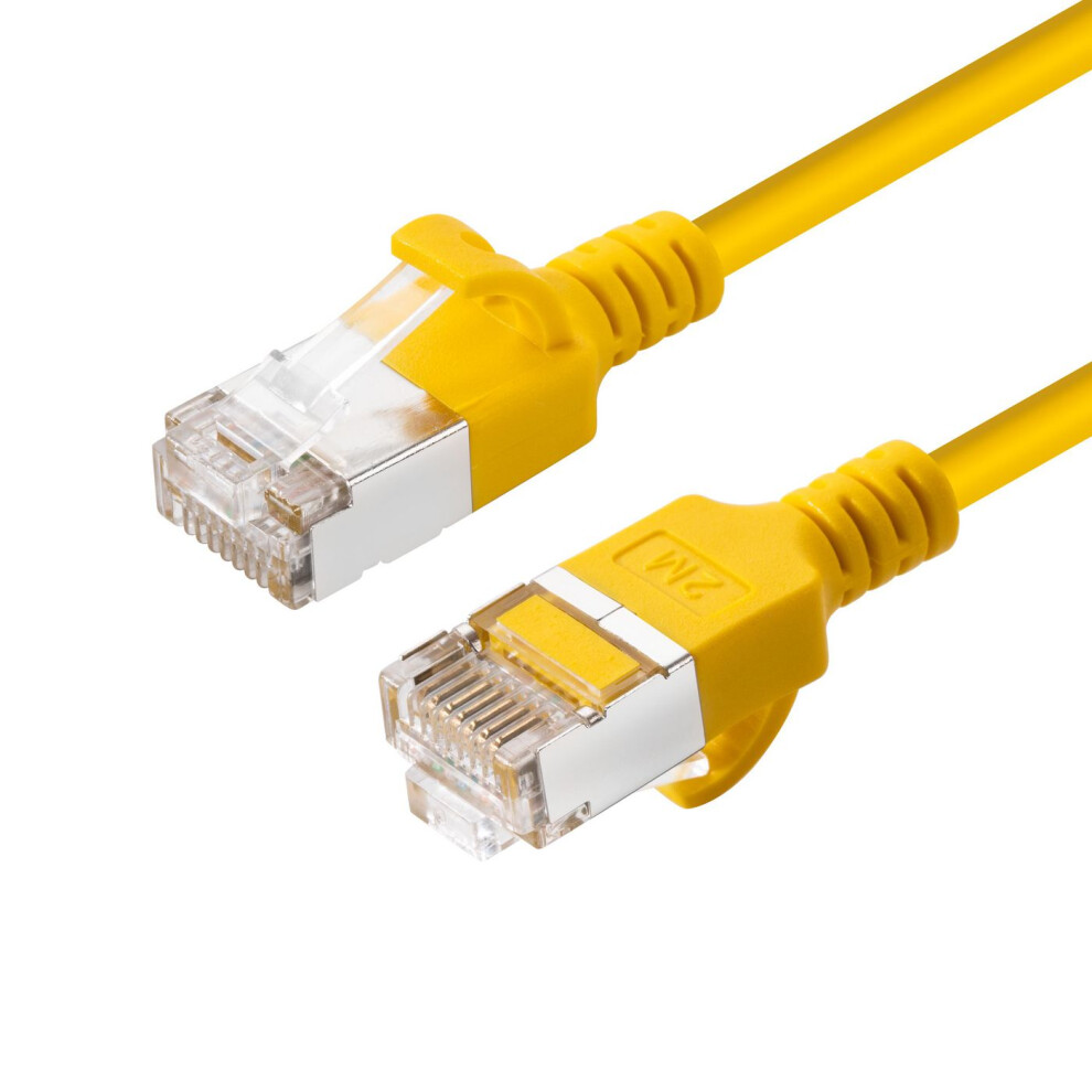 Microconnect Cat6a U-Ftp Slim Lszh 3M Network Cable Yellow 5715063027745