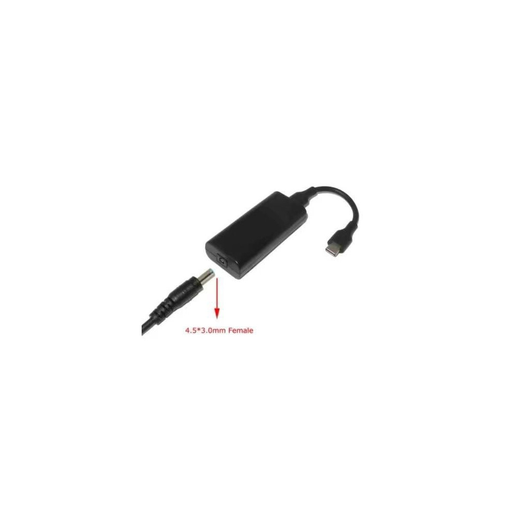 Coreparts Conversion Cable For Dell Convert 4.5*3.0Mm To Usb-C Connects All Hp And Dell Laptop That Require Usb-C To 4.5*3.0Mm Chargers 5704174890676
