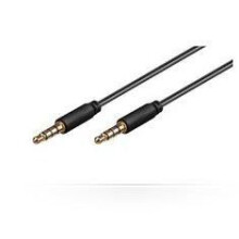 MicroConnect 3.5mm (4-pin stereo) Minijack slim Cable 1m